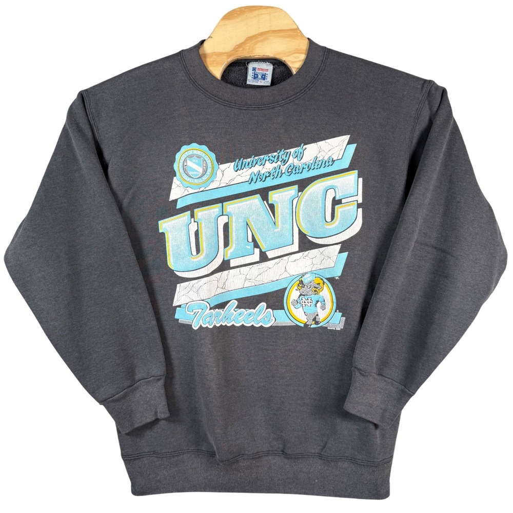 Vintage America's‎ Finest UNC Tarheels Sweatshirt Mens Large Black 90s USA Made